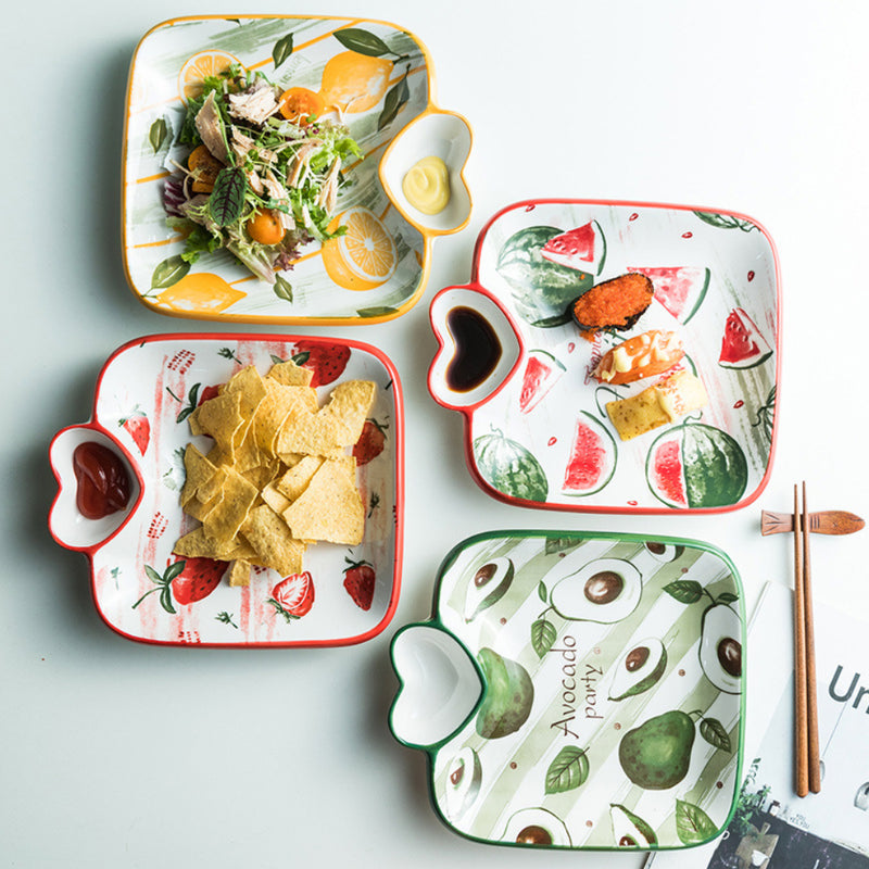 Modern Fruit Platter - Serving plate, snack plate, plate with compartment | Plates for dining table & home decor