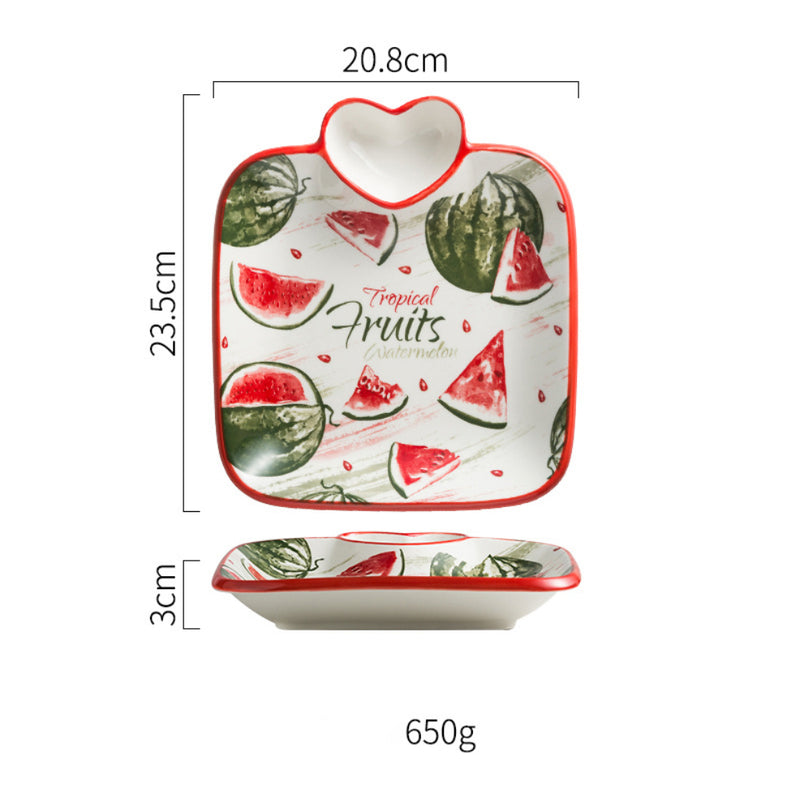 Modern Fruit Platter - Serving plate, snack plate, plate with compartment | Plates for dining table & home decor