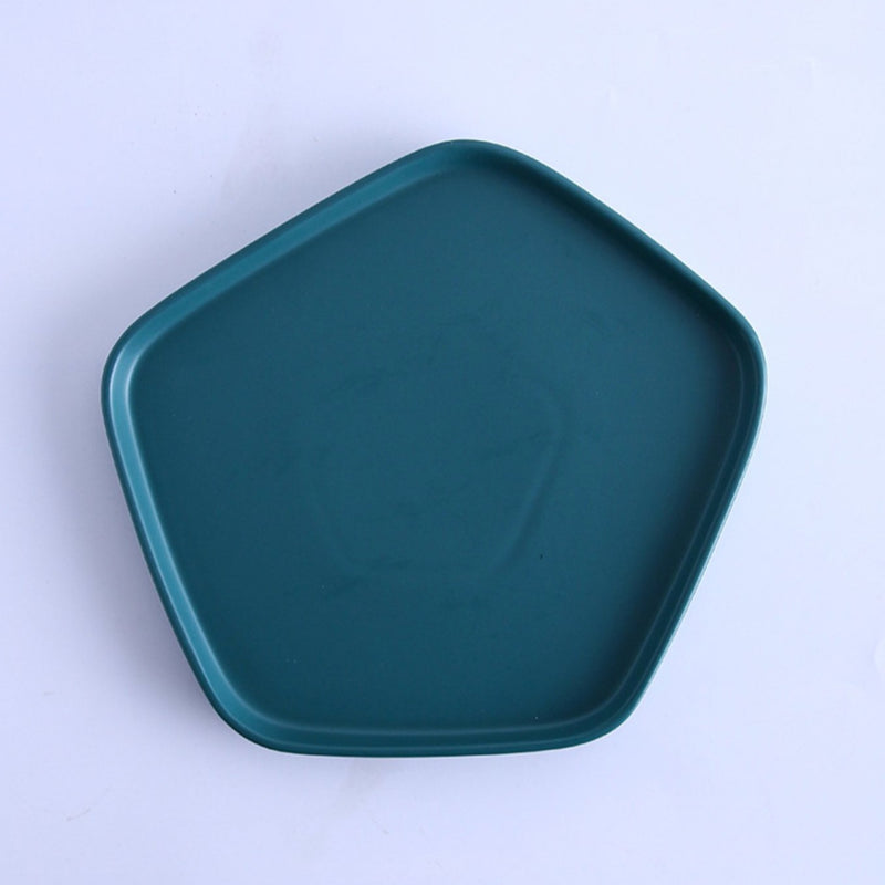GEOMETRIC Pentagon Plates - Serving plate, lunch plate, ceramic dinner plates| Plates for dining table & home decor