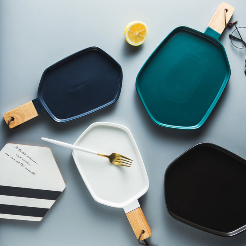 Hexa Plate With Handle - Serving plate, snack plate, dessert plate | Plates for dining & home decor