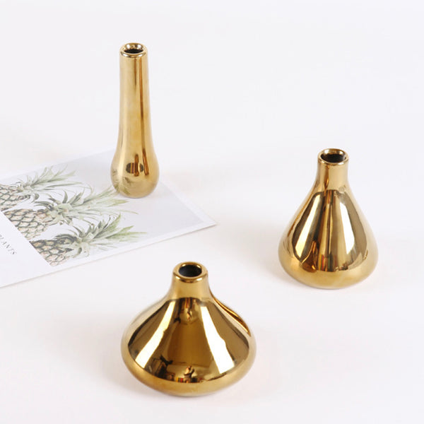 Gold Flower Vase - Flower vase for home decor, office and gifting | Home decoration items