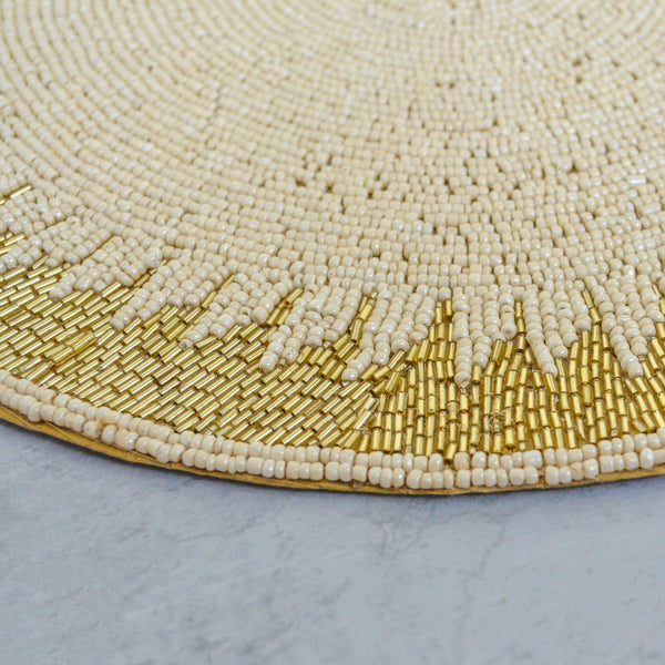 Gold and White Table Mat