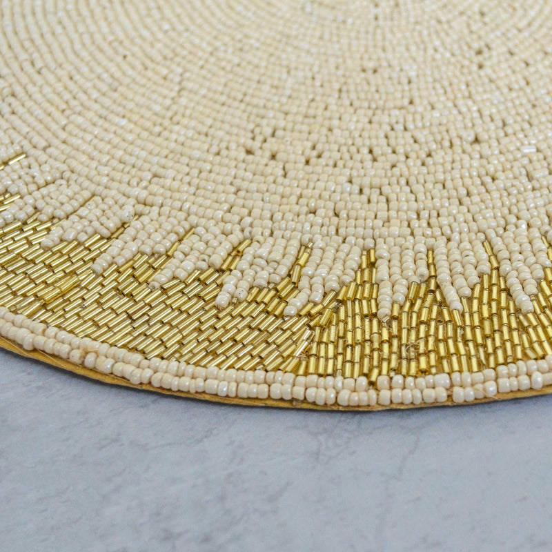 Gold and White Table Mat
