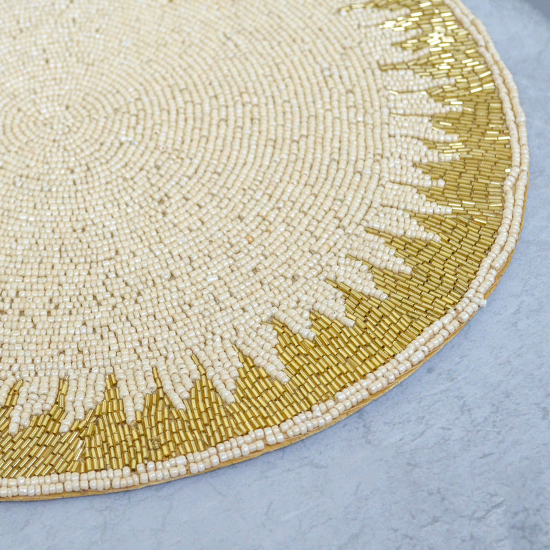 Gold and White Table Mat