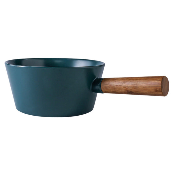 Green Bowl With Handle L - Serving bowls, noodle bowl, snack bowl, curry bowl | Bowls for dining & home decor