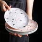Grey Terrazzo Starter Plate - Serving plate, snack plate, dessert plate | Plates for dining & home decor
