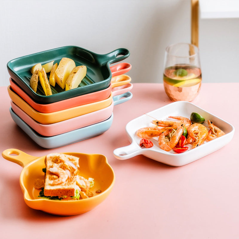 Yellow Ceramic Grill Plate - Ceramic platter, serving platter, fruit platter | Plates for dining table & home decor