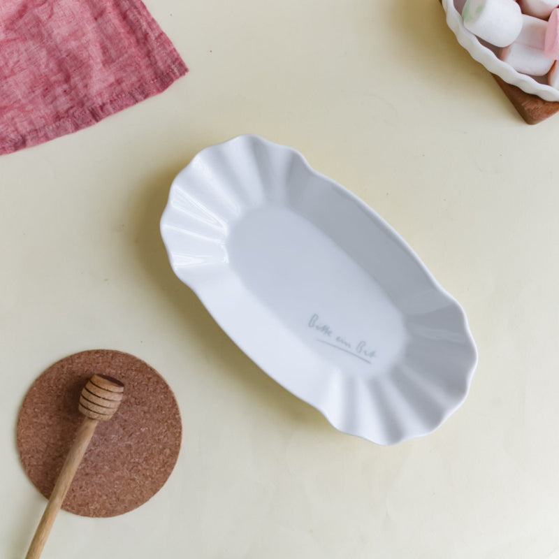 Oval Snack Plate - Serving plate, snack plate, dessert plate | Plates for dining & home decor