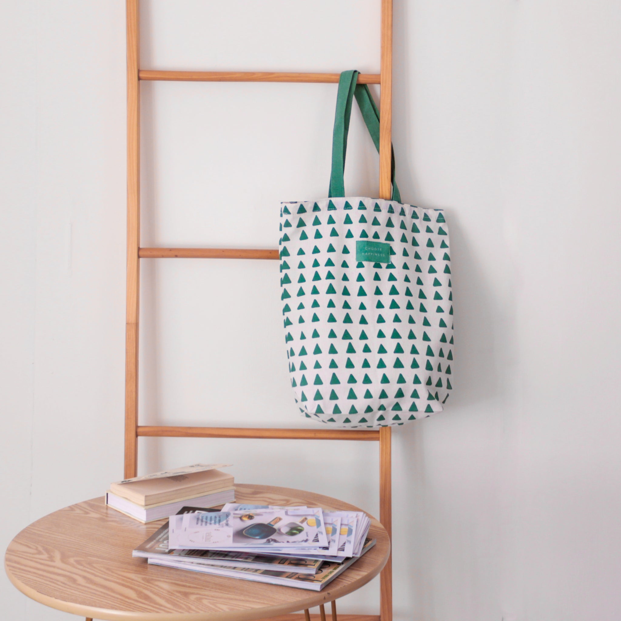 Green And White Tote Bag Online - Premium Tote Bag | Nestasia