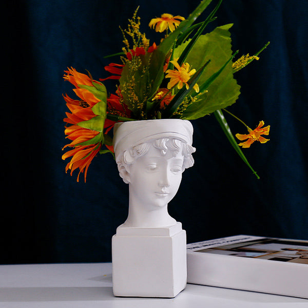 Head Planter - Flower vase for home decor, office and gifting | Home decoration items