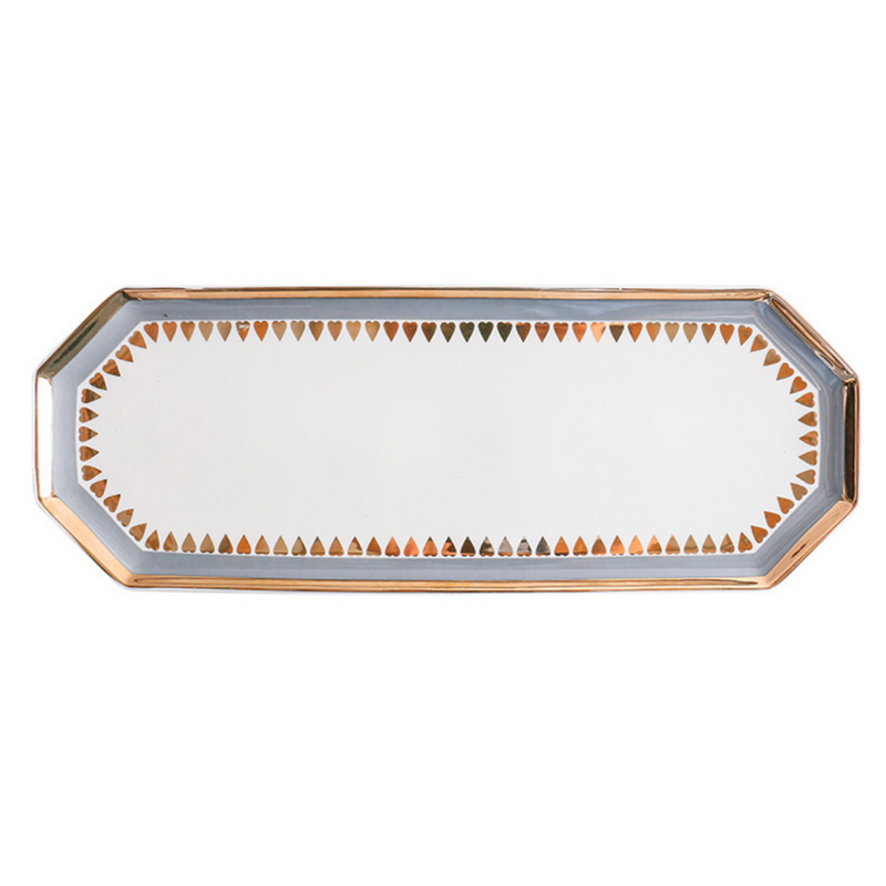 Heart Long Plate - Ceramic platter, serving platter, fruit platter | Plates for dining table & home decor