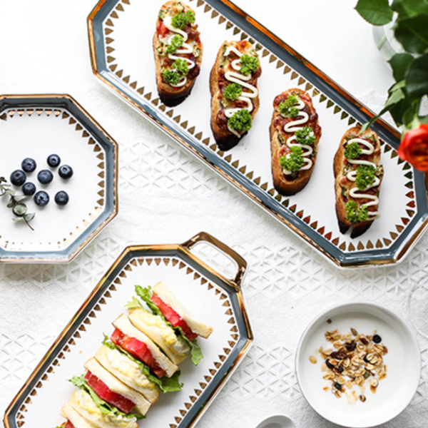Heart Long Plate - Ceramic platter, serving platter, fruit platter | Plates for dining table & home decor