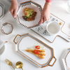 Heart Long Plate with Handle - Ceramic platter, serving platter, fruit platter | Plates for dining table & home decor