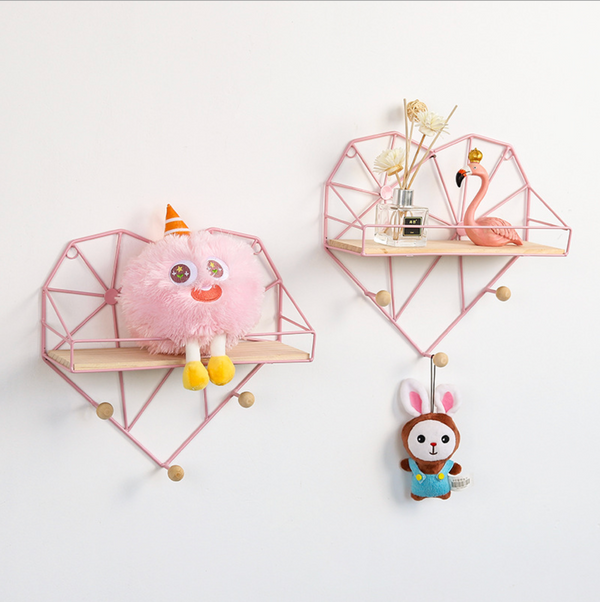 Heart Shelf Pink - Wall shelf and floating shelf | Shop wall decoration & home decoration items