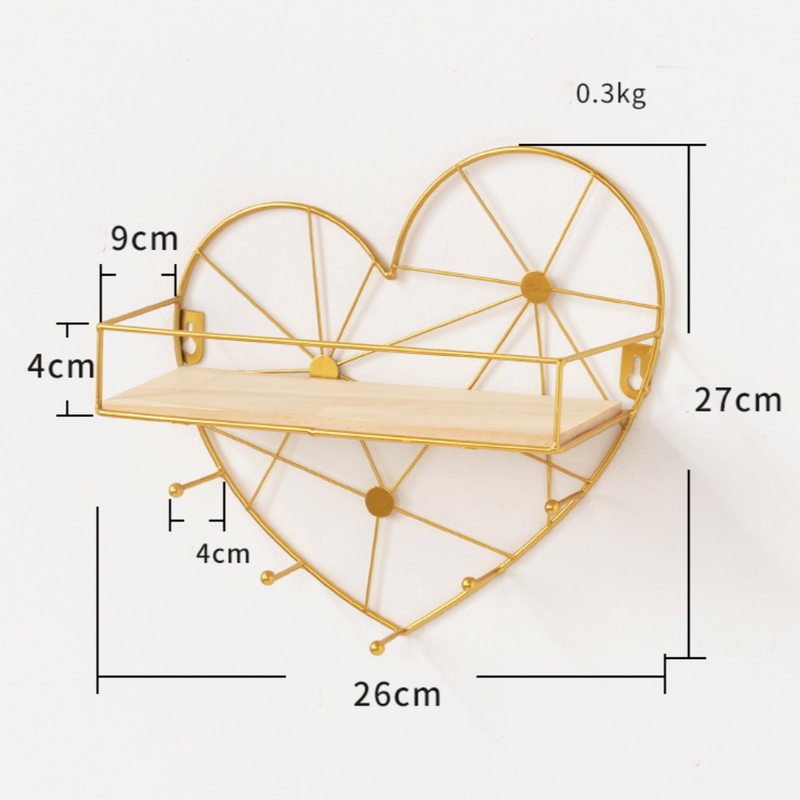 Heart Shelf - Wall shelf and floating shelf | Shop wall decoration & home decoration items