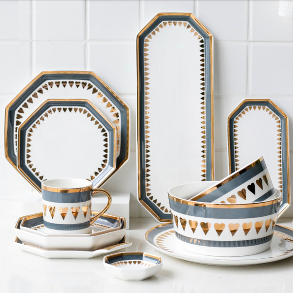 Heart Long Plate - Ceramic platter, serving platter, fruit platter | Plates for dining table & home decor