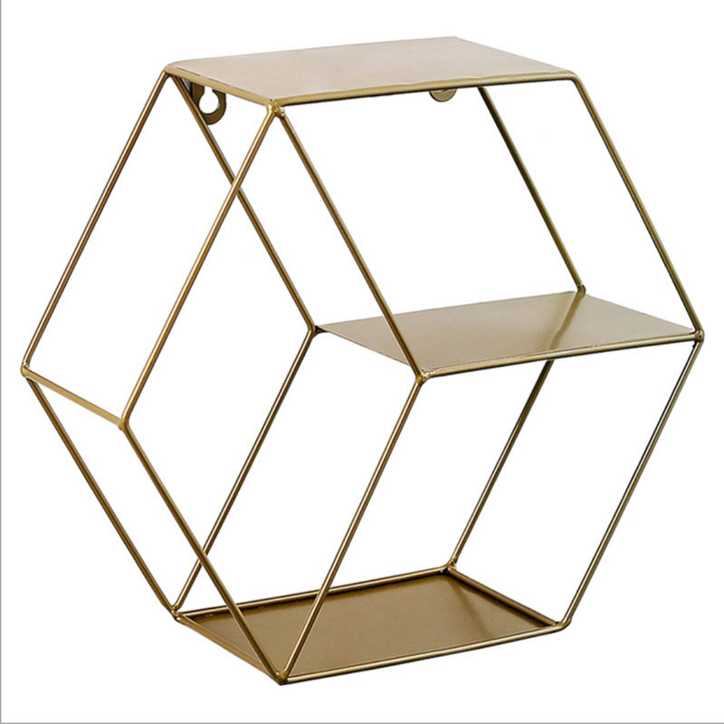 Hexagon Wall Shelf - Wall shelf and floating shelf | Shop wall decoration & home decoration items