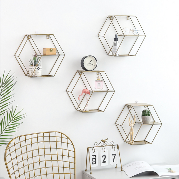 Hexagon Wall Shelf