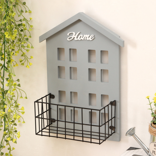 Grey House Wall Rack - Wall shelf and floating shelf | Shop wall decoration & home decoration items