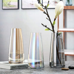 Transparent Glass Vase - Flower vase for home decor, office and gifting | Home decoration items