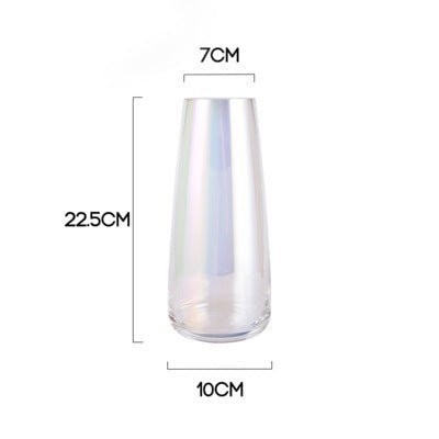 Transparent Glass Vase - Flower vase for home decor, office and gifting | Home decoration items