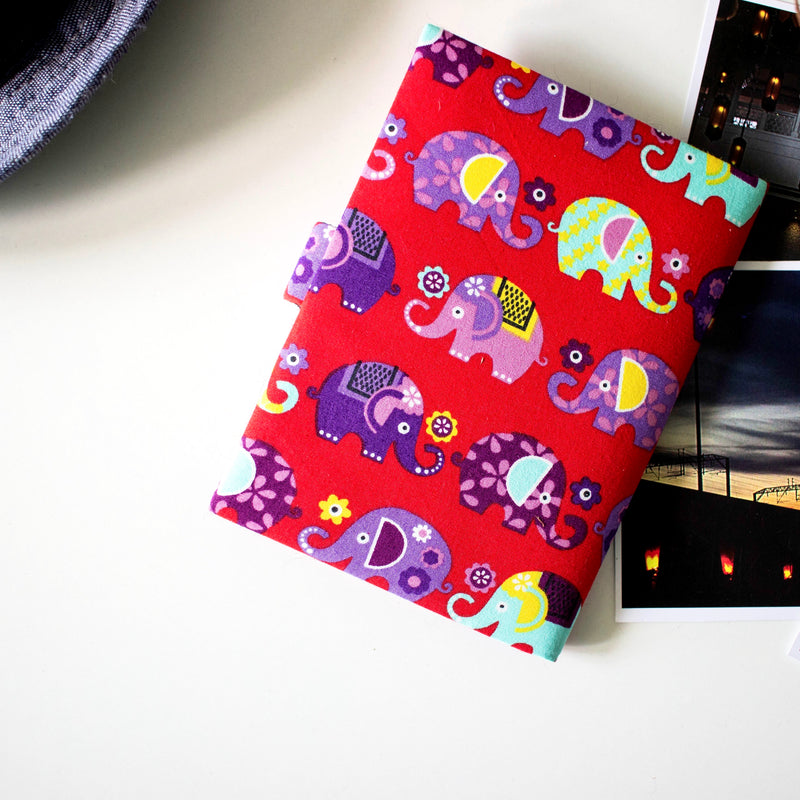 Elephant Passport Cover - Red - Nestasia Home Decor