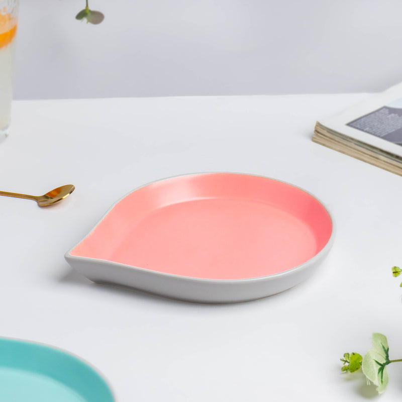 Dew Pink Snack Plate 8 Inch - Serving plate, snack plate, dessert plate | Plates for dining & home decor