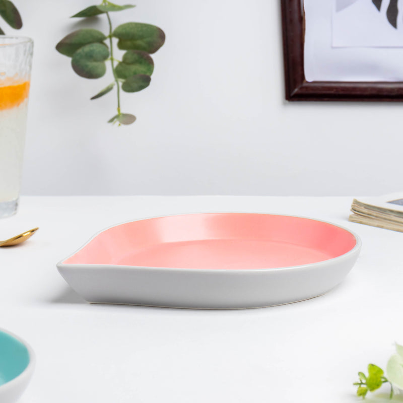 Dew Pink Snack Plate 8 Inch - Serving plate, snack plate, dessert plate | Plates for dining & home decor