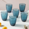 Crystal Tumbler Blue Set Of 6 250 ml
