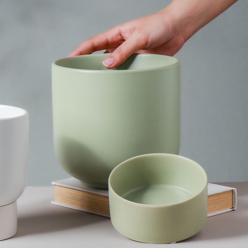Glazed Flower Planter - Flower vase for home decor, office and gifting | Home decoration items
