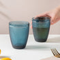 Crystal Tumbler Blue Set Of 6 250 ml