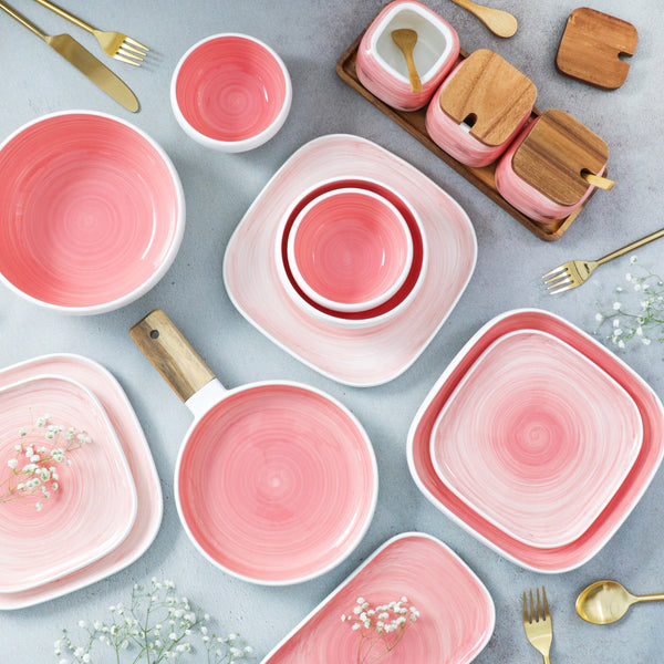 Pink Serving Bowl - Bowl, ceramic bowl, serving bowls, noodle bowl, salad bowls, bowl for snacks, large serving bowl | Bowls for dining table & home decor