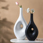 Nordic Hollow Vase White - Flower vase for home decor, office and gifting | Home decoration items