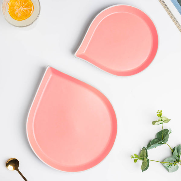 Dew Pink Snack Plate 10 Inch - Serving plate, snack plate, dessert plate | Plates for dining & home decor