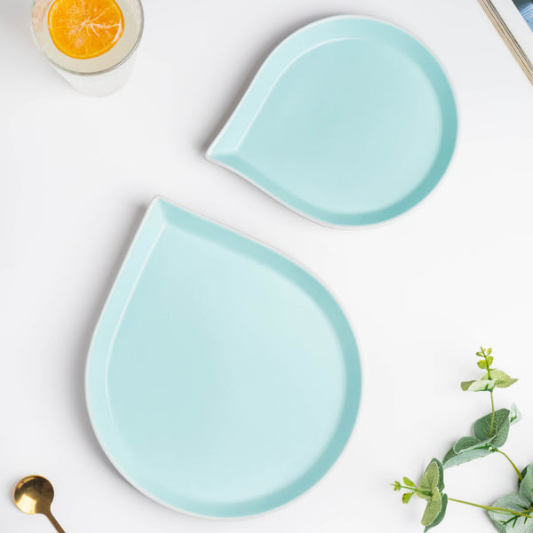 Dew Tiffany Blue Raindrop Snack Plate 10 Inch