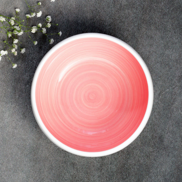 Pink Snack Bowl 500 ml - Bowl,ceramic bowl, snack bowls, curry bowl, popcorn bowls | Bowls for dining table & home decor