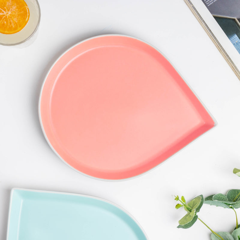 Dew Pink And Blue 19 Piece Pasta Snack Set For 6