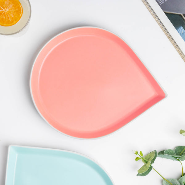 Dew Pink Snack Plate 10 Inch - Serving plate, snack plate, dessert plate | Plates for dining & home decor