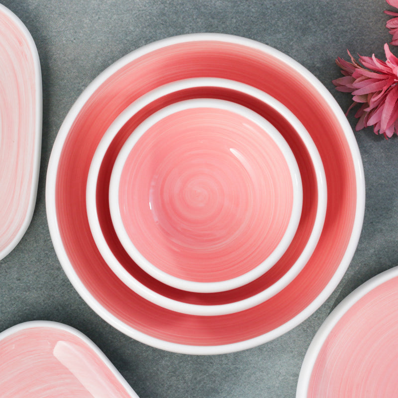 Pink Serving Bowl - Bowl, ceramic bowl, serving bowls, noodle bowl, salad bowls, bowl for snacks, large serving bowl | Bowls for dining table & home decor