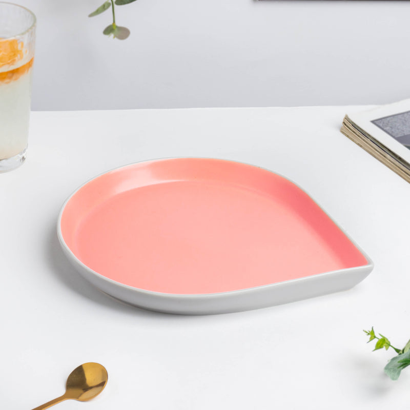 Dew Pink Snack Plate 10 Inch - Serving plate, snack plate, dessert plate | Plates for dining & home decor