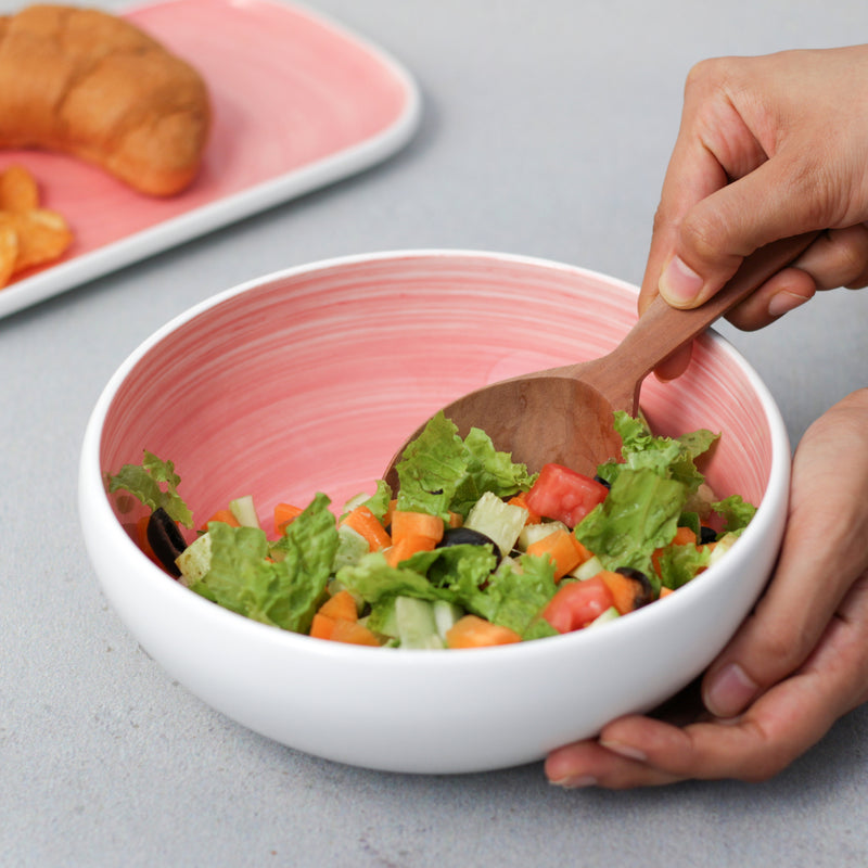 Pink Serving Bowl - Bowl, ceramic bowl, serving bowls, noodle bowl, salad bowls, bowl for snacks, large serving bowl | Bowls for dining table & home decor