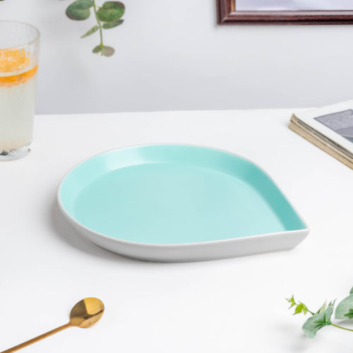 Dew Tiffany Blue Raindrop Snack Plate 10 Inch - Serving plate, snack plate, dessert plate | Plates for dining & home decor