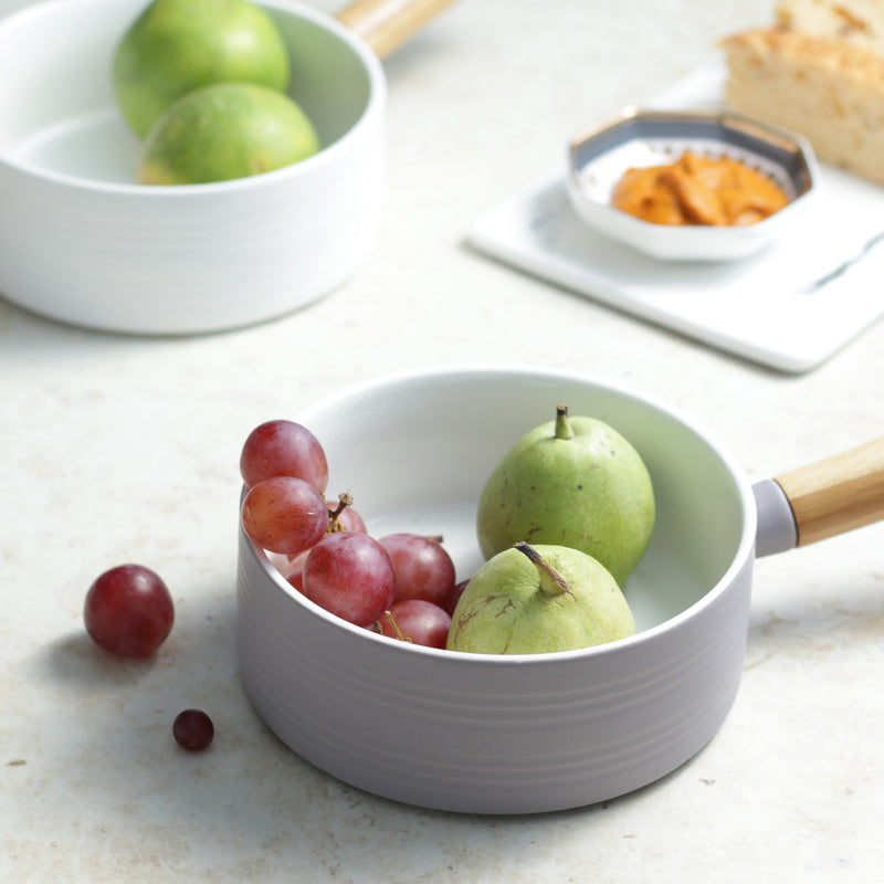 MAGNIFIQUE bowl with bamboo handle - lavender - Soup bowl, serving bowls, noodle bowl, snack bowl, popcorn bowls | Bowls for dining & home decor