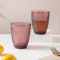 Rose Crystal Tumbler Glass Mauve Set Of 6 250 ml