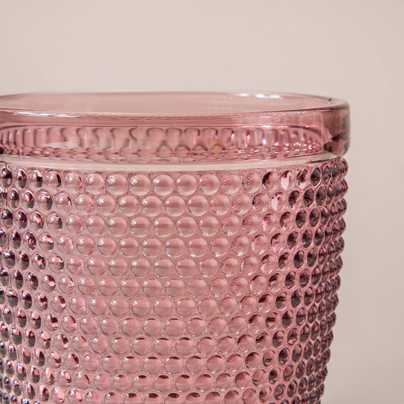 Rose Crystal Tumbler Glass Mauve Set Of 6 250 ml