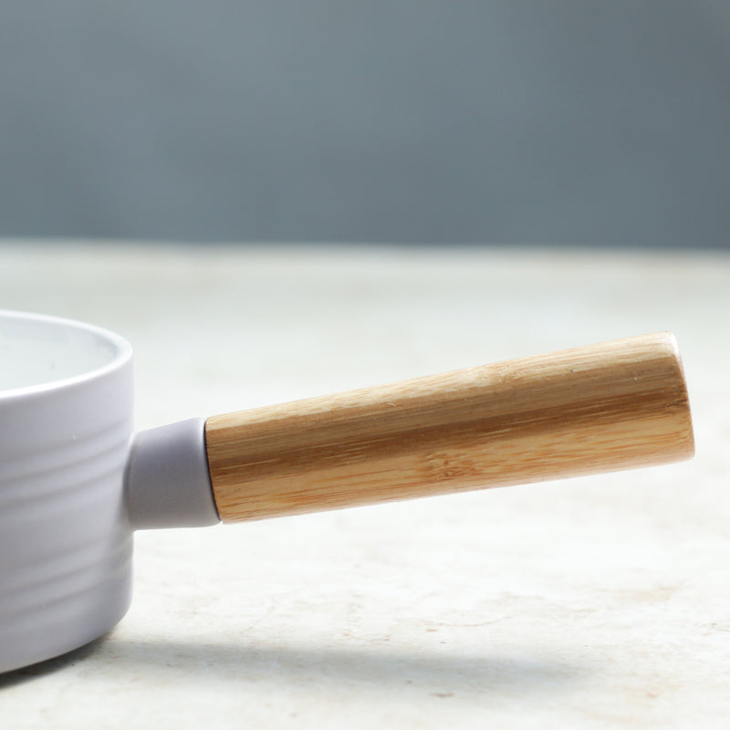 MAGNIFIQUE bowl with bamboo handle - lavender - Soup bowl, serving bowls, noodle bowl, snack bowl, popcorn bowls | Bowls for dining & home decor