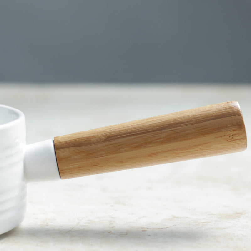 White Bowl with Handle - Serving bowls, noodle bowl, snack bowl, popcorn bowls | Bowls for dining & home decor