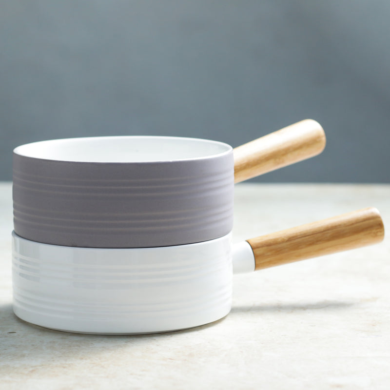 White Bowl with Handle - Serving bowls, noodle bowl, snack bowl, popcorn bowls | Bowls for dining & home decor