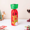 Reindeer Christmas Gift Bag For Wine Red