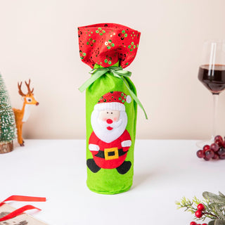Santa Party Wine Bottle Gift Bag For Christmas 12 Inch